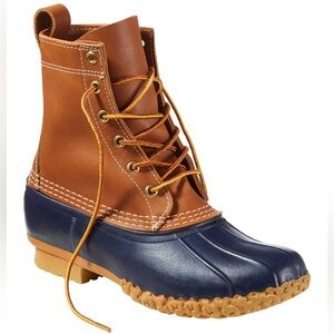 L.L. Bean Brown and Blue Winter Boots 8” Waterproof Design Women’s